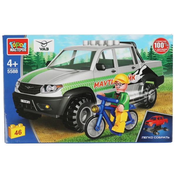 Конструктор UAZ PICKUP, 46 дет. (легко собрать) Город мастеров в кор.2*18шт