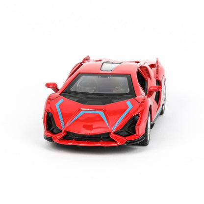 1:32 модель металл свет-звук lamborghini sian 14.9см, двери, инерция, багаж. - в кор.2*48шт