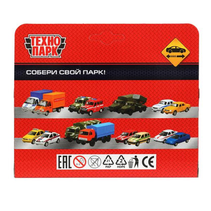 Модель металл УАЗ 3303 ПОЛИЦИЯ UAZ 11 см, двери, инерц. Технопарк в кор.2*96шт