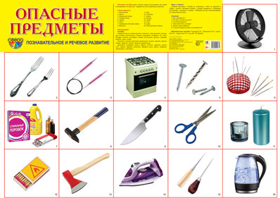 Демонстрационный плакат СУПЕР А2 Опасные предметы