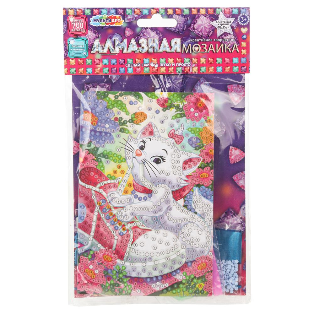 Алмазная мозаика кошечка мари 10*15 МУЛЬТИ АРТ в кор.100шт