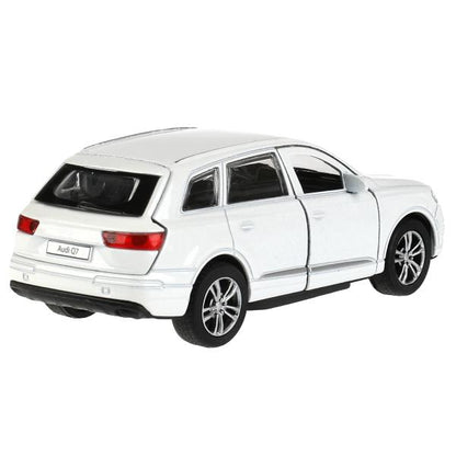 Машина металл AUDI Q7 длина 12 см, двер, багаж, инер, белый, кор. Технопарк в кор.2*36шт