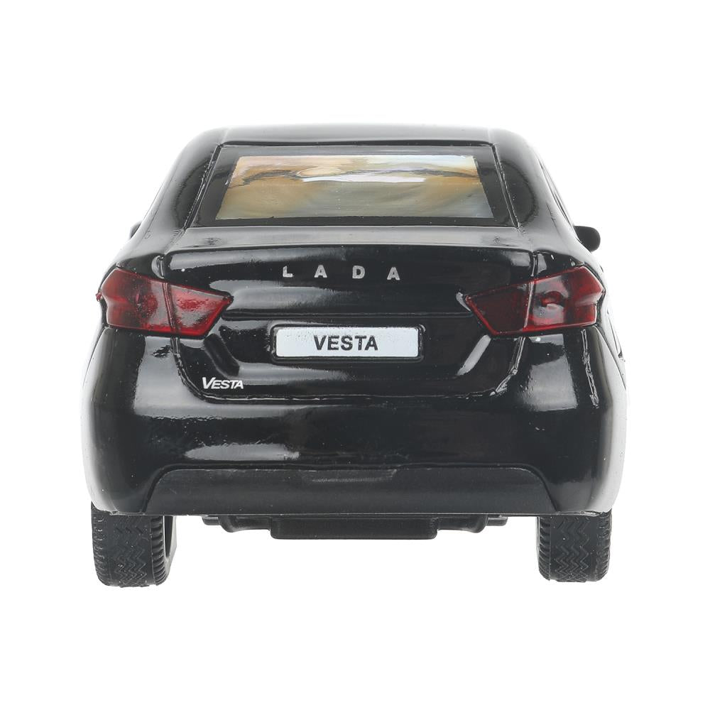 Машина металл LADA vesta 11,5 см, двери, черный, кор. Технопарк в кор.2*36шт