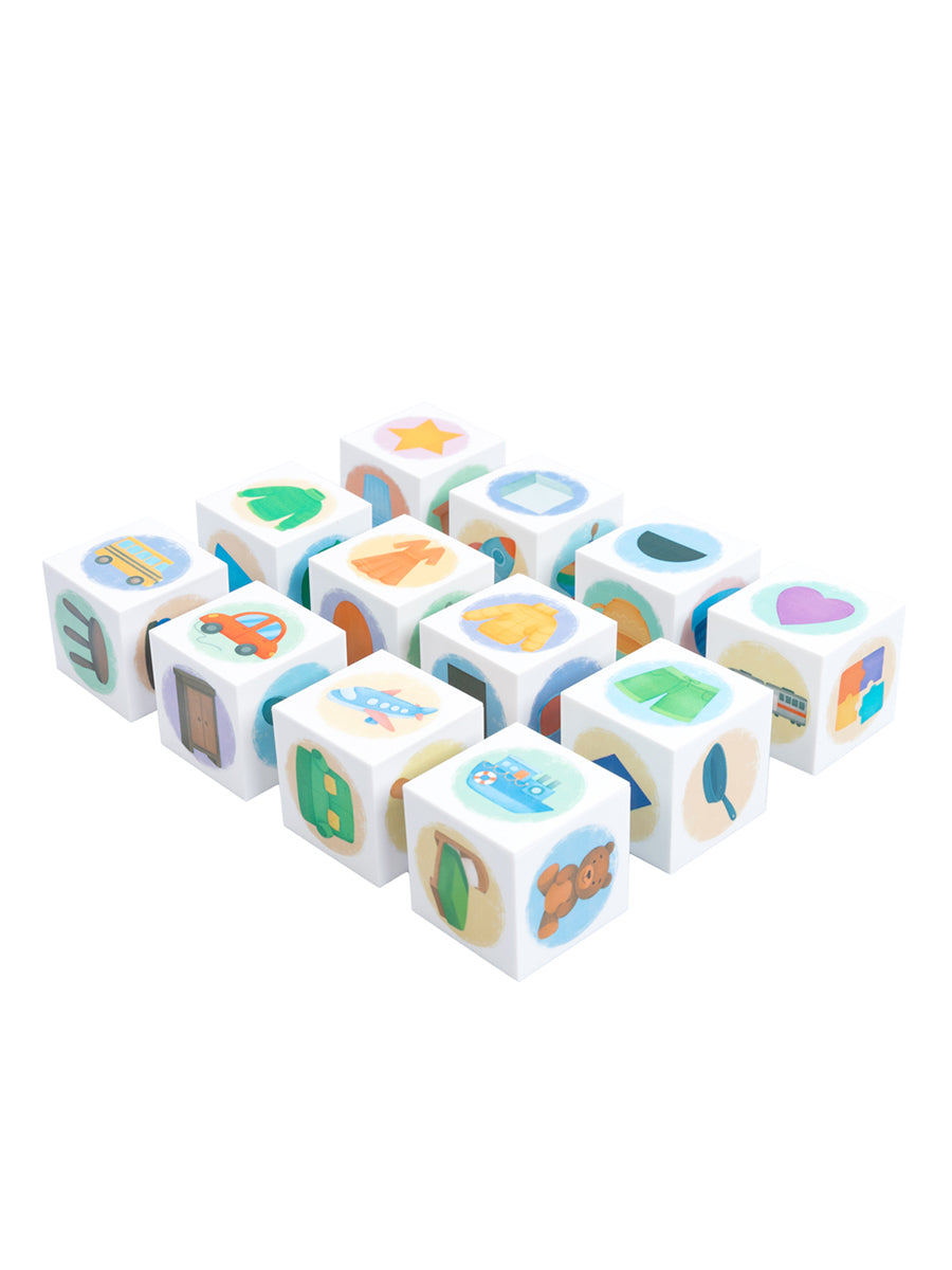 Кубики "Изучаем предметы вокруг" 12 шт Baby Toys