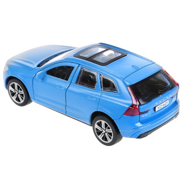 XC60-12FIL-BU303074 Машина металл VOLVO XC60 R-DESIGN МАТОВЫЙ СИНИЙ 12 см, двери, багаж, в кор. Техн