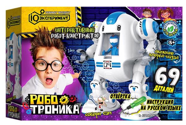 Опыты РОБОТРОНИКА робот-конструктор, кор. 34*24*9см IQ Эксперимент в кор.24шт