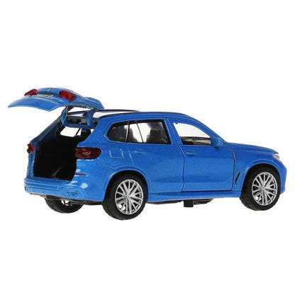 Машина металл BMW X5 M-SPORT 12 см, двери, багаж, инерц, син, кор. Технопарк в кор.2*36шт