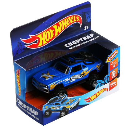 Машина металл свет-звук hot wheels СПОРТКАР, 12,5 см, двери, инерц, кор. Технопарк в кор.2*36шт