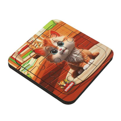 Игрушка деревянная пазл 10*10 см. терм. пакет Буратино в кор.125шт
