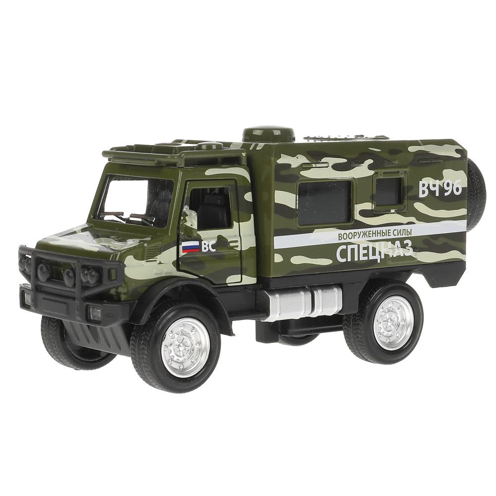FY6066A-14SLMIL-GN306656 Машина металл свет-звук ГРУЗОВИК ВОЕННЫЙ КАМУФЛЯЖ 14 см, двери, зелен, кор.