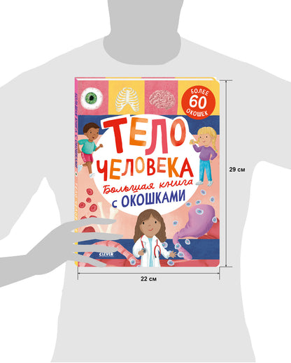 Книжка с окошками. Большая книга с окошками. Тело человека/Мосс Р.