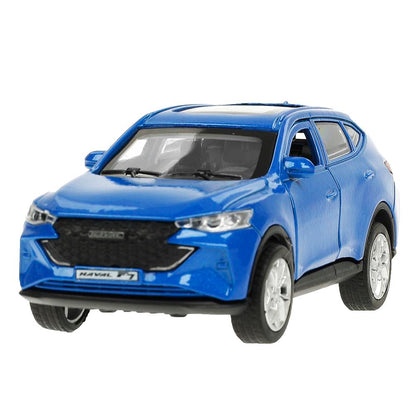 Машина металл HAVAL "haval f7", длина 12 см, дв, багаж, инер, синий, в кор. Технопарк в кор.2*36шт