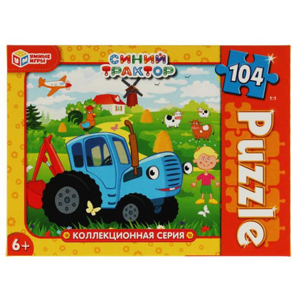 Коллекционная серия. Синий Трактор. Пазл классический в коробке. 104 детали. Умные игры. в кор.24шт
