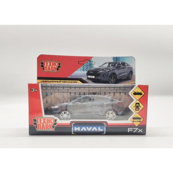Машина металл haval f7x 12 см, инерц, двери, багаж., темно-серый Технопарк
