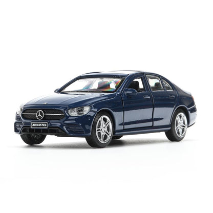 Машина металл MERCEDES-BENZ e-class amg 12см, дв,баг,ин,синий, кор. Технопарк в кор.2*36шт