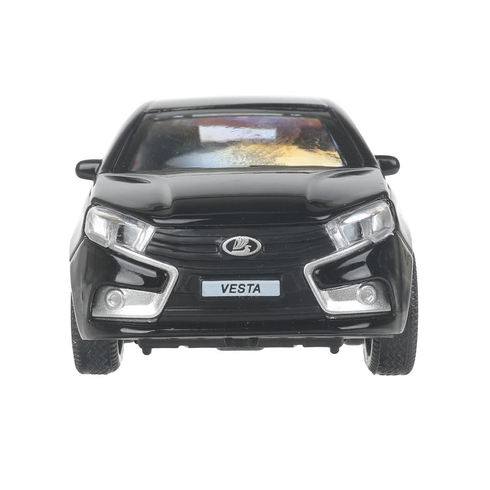 Машина металл LADA vesta 11,5 см, двери, черный, кор. Технопарк в кор.2*36шт