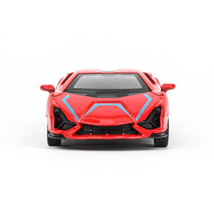 1:32 модель металл свет-звук lamborghini sian 14.9см, двери, инерция, багаж. - в кор.2*48шт