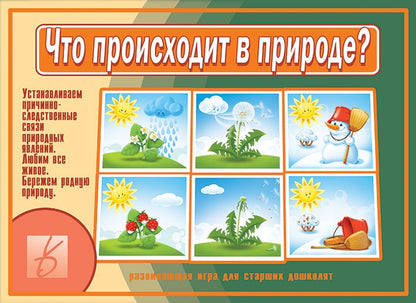 Игра Что происходит в природе? (Весна-дизайн)