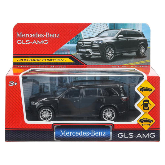Машина металл MERCEDES-BENZ gls class amg 12см, дв,баг,ин,темно-серый, кор. Технопарк в кор.2*36шт
