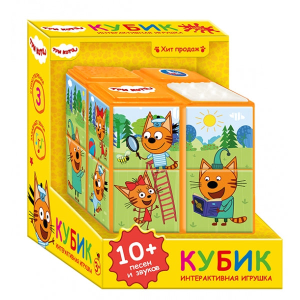 Кубик-рубика три кота 10 песен и звуков ТРИ КОТА в кор. Умка в кор.72шт