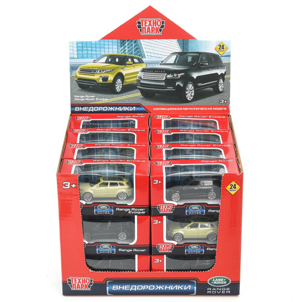 Машина металл range rover, RANGE ROVER EVOQUE 7 см,микс,дисп. Технопарк уп-24шт в кор.8уп