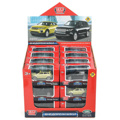 Машина металл range rover, RANGE ROVER EVOQUE 7 см,микс,дисп. Технопарк уп-24шт в кор.8уп