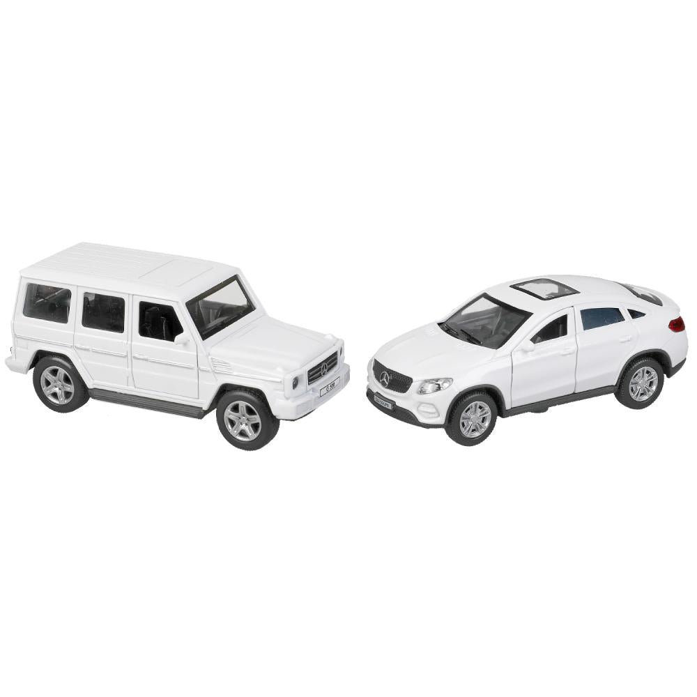 Машина металл MERCEDES-BENZ g-class/mercedes gle-coupe 12см, дв,баг, асс. Технопарк уп-12шт в кор6уп