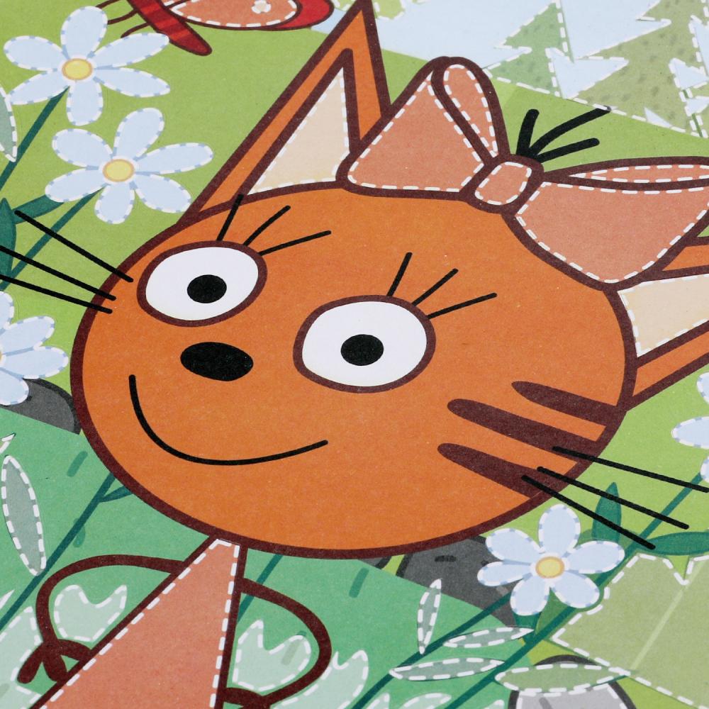 Набор д/детского тв-ва Три Кота аппликация из песка, 17*23 см МУЛЬТИ АРТ в кор.100шт
