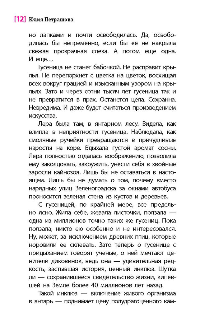 ЛМК Петрашова. Гусеница в янтаре
