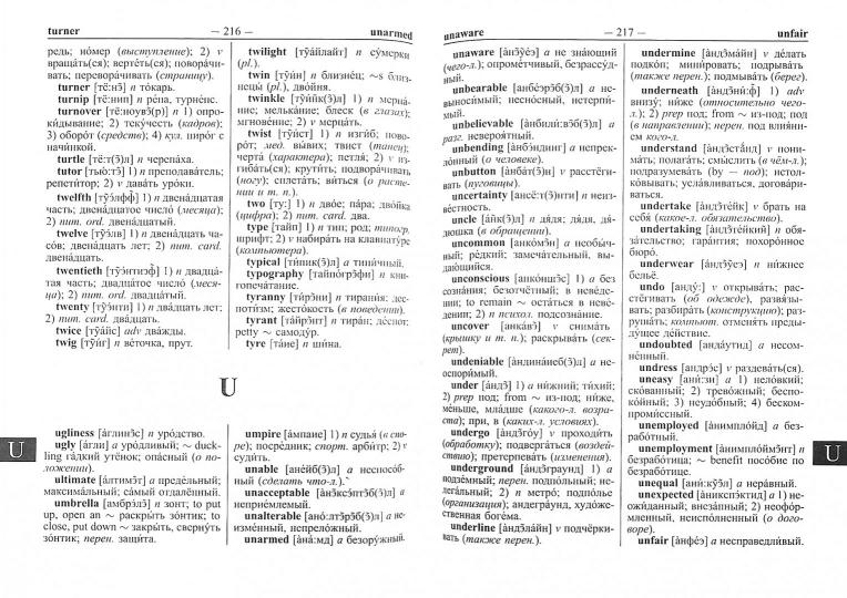 Англо-русский русско-английский словарь для учащихся 75 000 слов с транскрипцией в обеих частях.