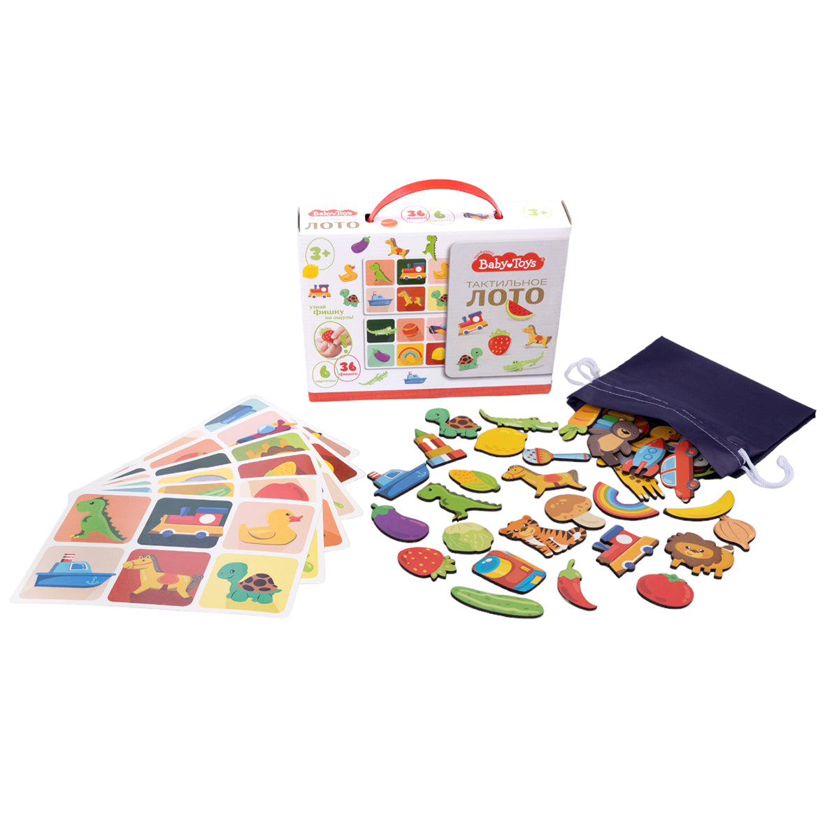 Лото "Тактильное" Baby Toys (36 деревянных фишек)