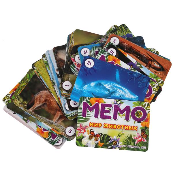 Мир животных. Карточная игра Мемо. (50 карточек). Кор.125х170х40 мм, карточки Умные игры в кор.50шт