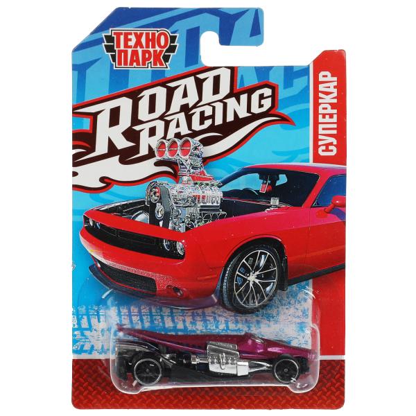 Машина металл ROAD RACING СУПЕРКАР 7,5 см, в ассорт, блист. Технопарк в кор.2*288шт