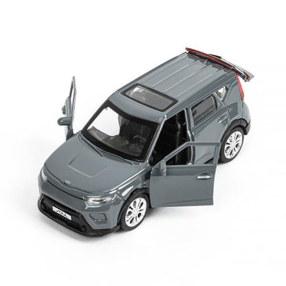 Технопарк. Модель "Kia Soul" 12 см, металл, двери, багаж., инерц, темно-серый, кор. арт.SOUL-12-DGR