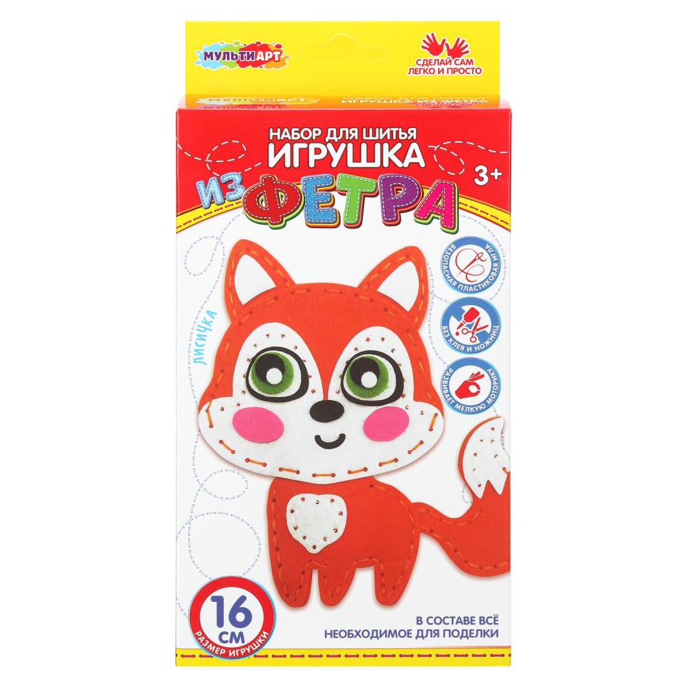 Игрушка из фетра Лисичка МУЛЬТИ АРТ в кор.66шт
