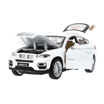 Машина металл свет-звук BMW X6, 15,5 см, двери, капот, багажник, инерция Технопарк в кор.2*24шт