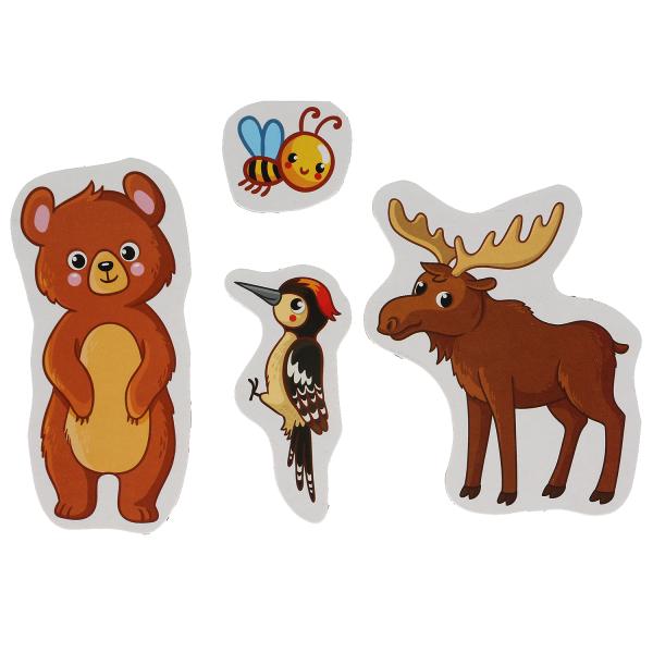 ЛЕСНЫЕ ЖИВОТНЫЕ. -. Игра на магнитах в коробке. 240х200х60мм. Умные игры в кор.20шт