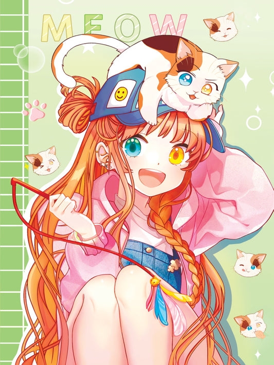 БЛОКНОТ ТОЧКАБУК Anime Pets. ДЕВОЧКА С КОТИКОМ