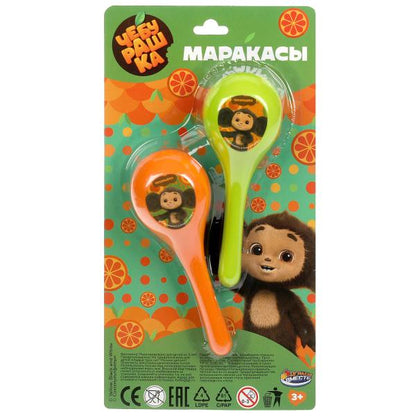 Маракасы Чебурашка блист.15,8*30*4см ИГРАЕМ ВМЕСТЕ в кор.60шт