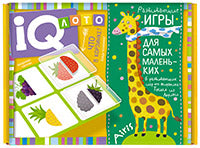 Пластиковое лото для малышей. 2+ Что в корзинке? Найди половинку. Серия IQ лото.