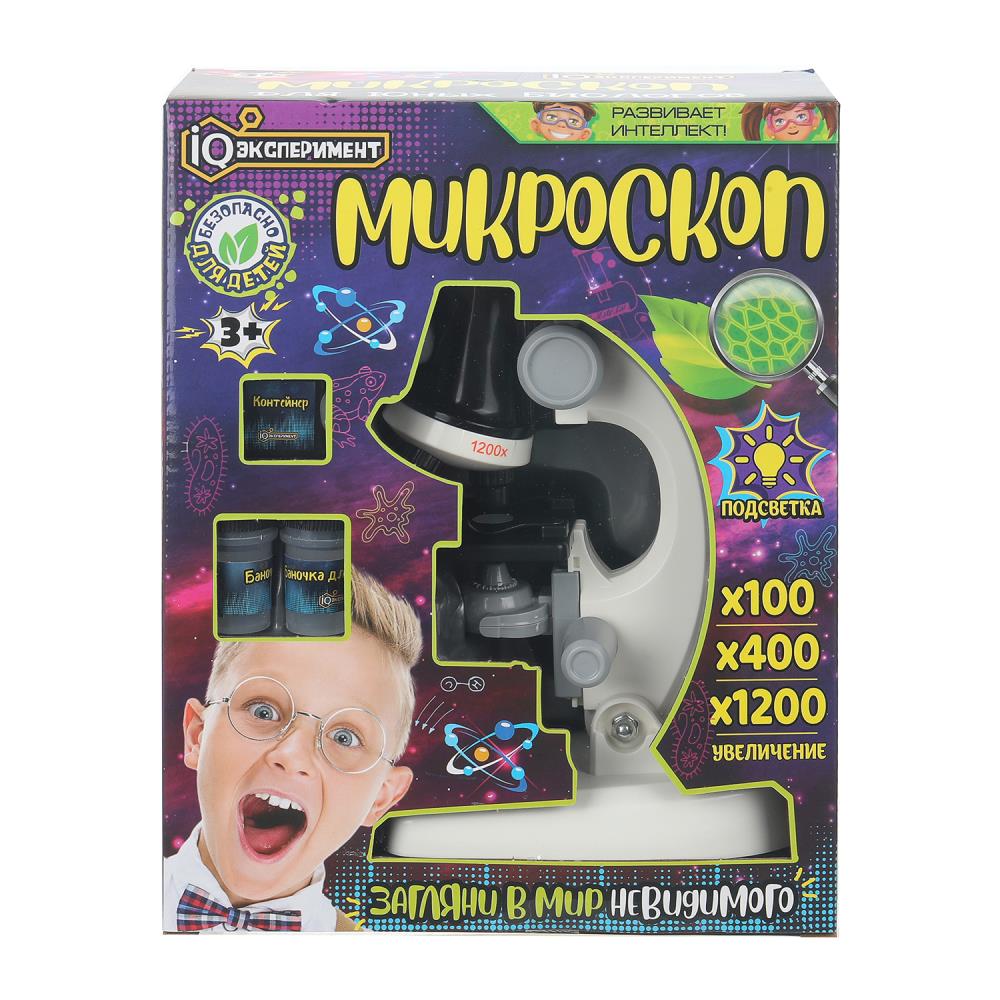 Игрушка опыты микроскоп IQ Эксперимент в кор.36шт