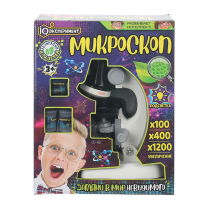 Игрушка опыты микроскоп IQ Эксперимент в кор.36шт