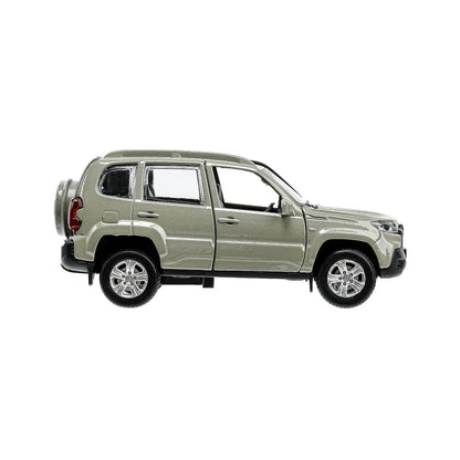 Машина металл LADA NIVA travel 12 см, двери, инер,серый, кор. Технопарк в кор.2*36шт