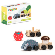 CUBIKA.15467 Деревянная игрушка поезд "Умный ёжик"