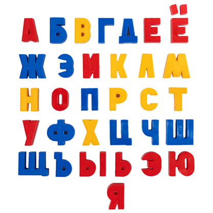 МАГНИТНАЯ АЗБУКА. НАБОР БУКВ РУССКОГО АЛФАВИТА (H=35, 106 ШТ.) в кор.10шт