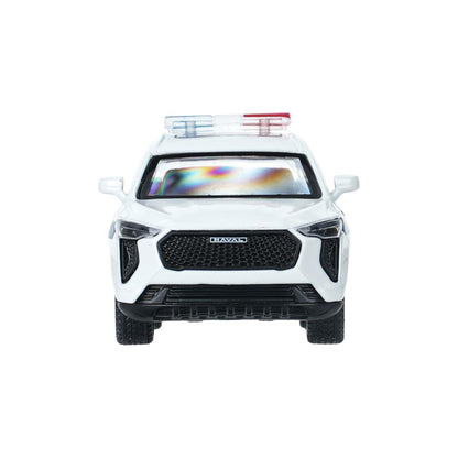 Машина металл haval jolion 10,5 см, двери, инерц. ПОЛИЦИЯ белый, Технопарк
