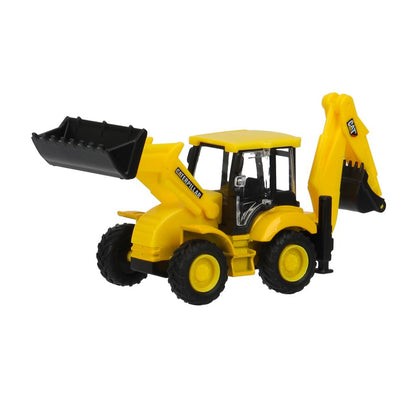 Машина металл caterpillar экскаватор-погрузчик, 15 см, дверь, инерция Технопарк в кор.2*24шт