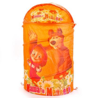 КОРЗИНА ДЛЯ ИГРУШЕК "ИГРАЕМ ВМЕСТЕ" "МАША И МЕДВЕДЬ" В ПАК. 43*60*3СМ в кор.24шт