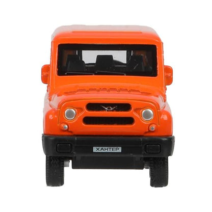 Машина металл UAZ ХАНТЕР длина 10,5 см, инерция, оранжевый, кор. Технопарк в кор.2*36шт