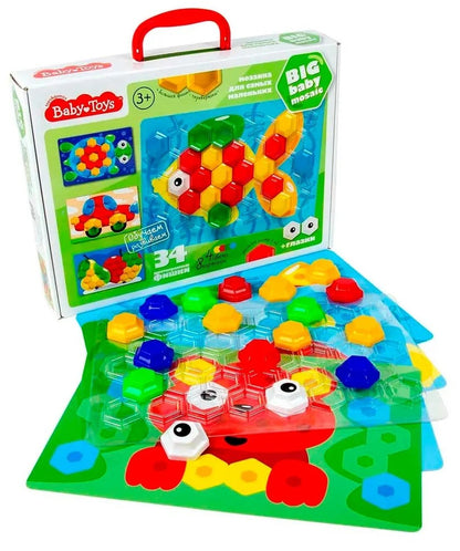 Мозаика для самых маленьких Baby Toys "Рыбка" d40/4 цв (34 эл) nev